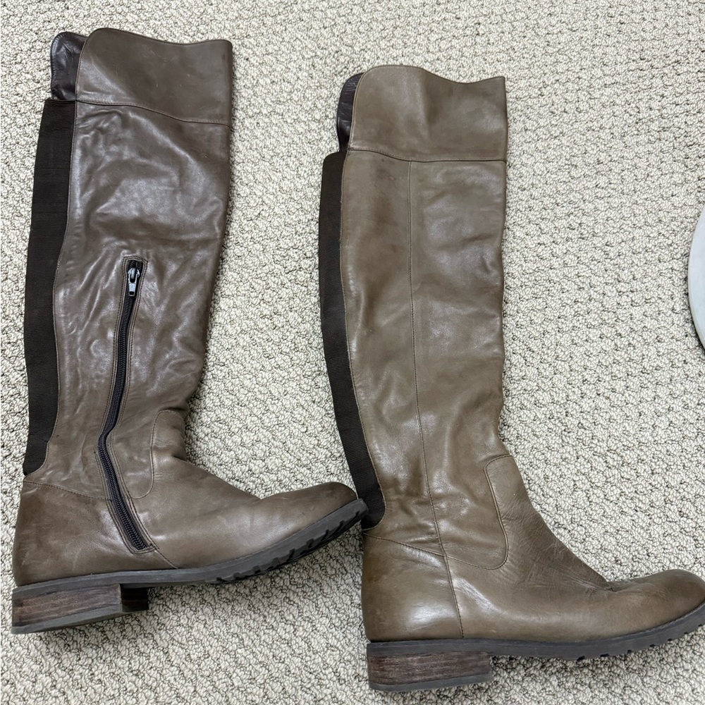 Stylish Brown Leather Knee-High Boots